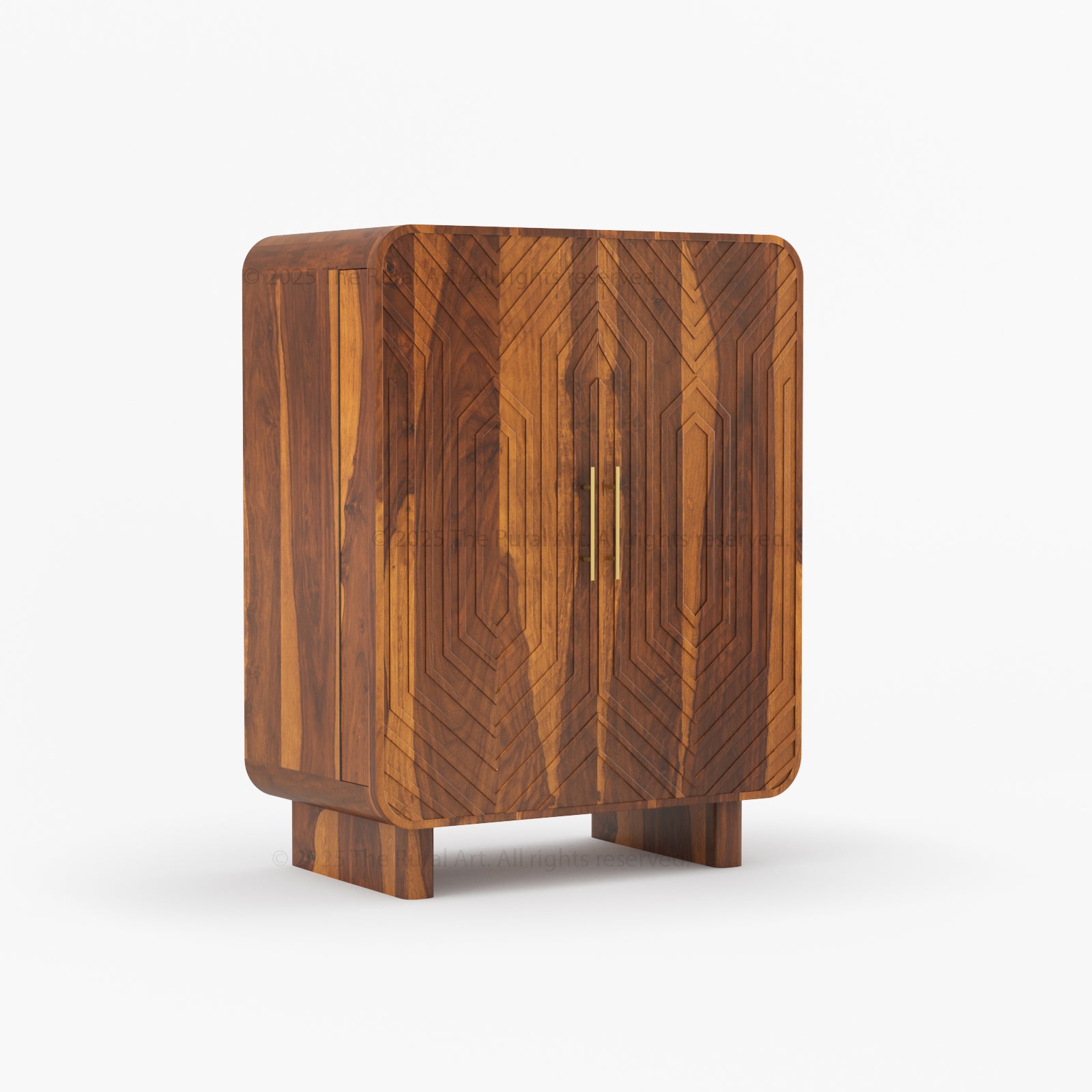 Claremont Dual-Tone Solid Wood Wine Bar Cabinet