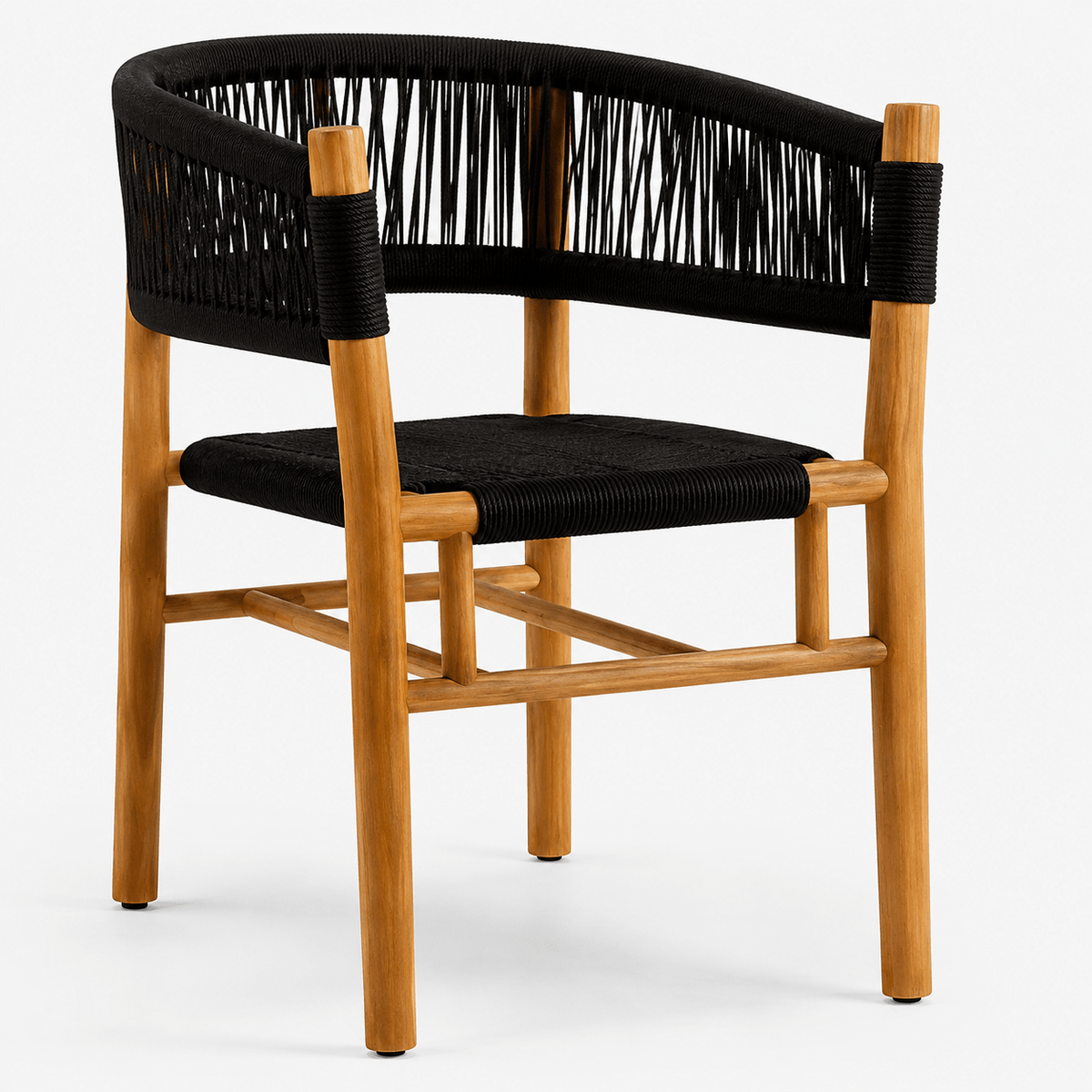 Valdez Solid Teak Wood Rope Dining Chair