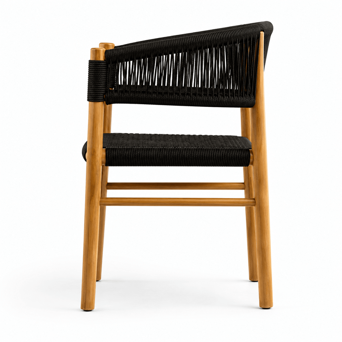 Valdez Solid Teak Wood Rope Dining Chair