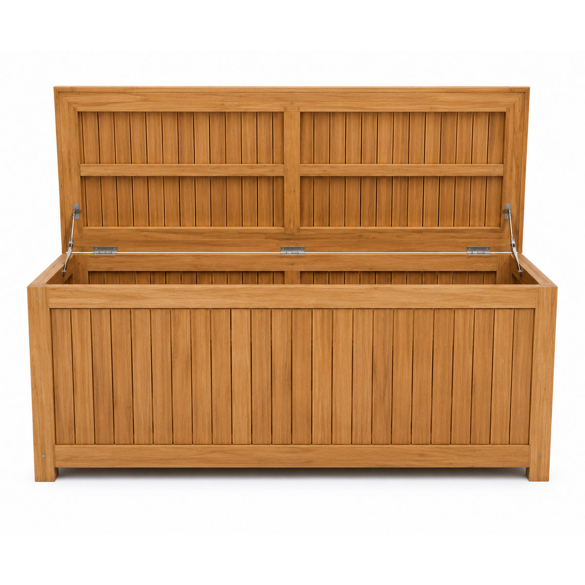 Morrilton Solid Teak Wood Outdoor Cushion Storage Box with Lift-Up Lid