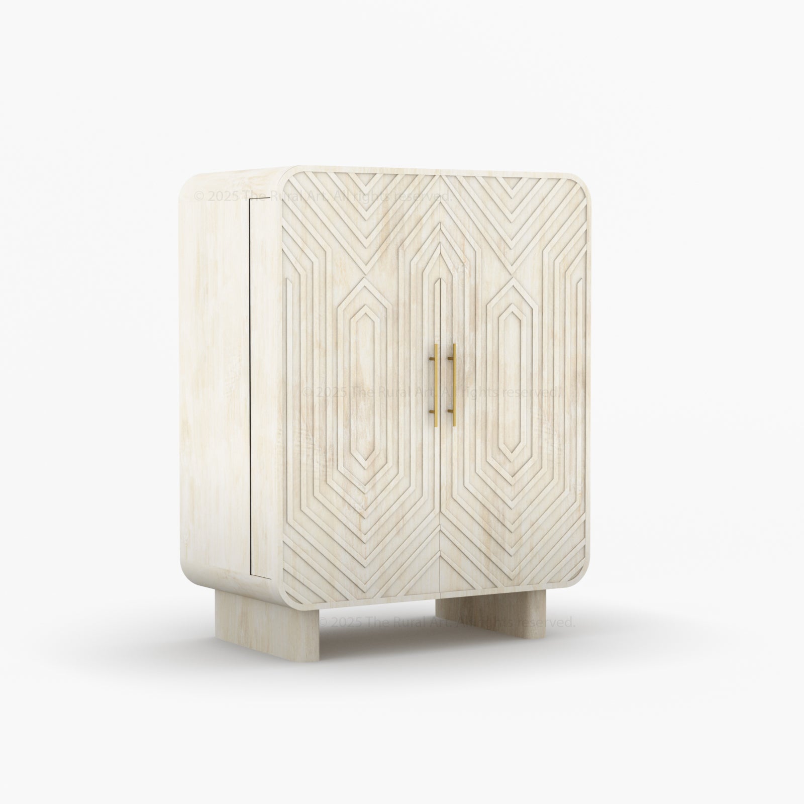 Claremont Dual-Tone Solid Wood Wine Bar Cabinet