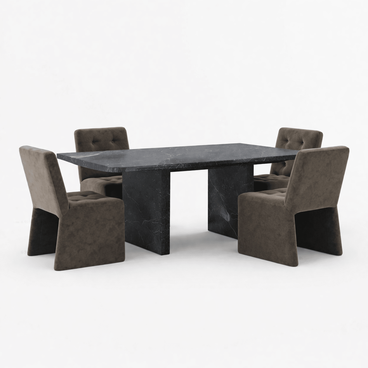 Sylacauga Marble Dining Table & Upholstered Chair Set