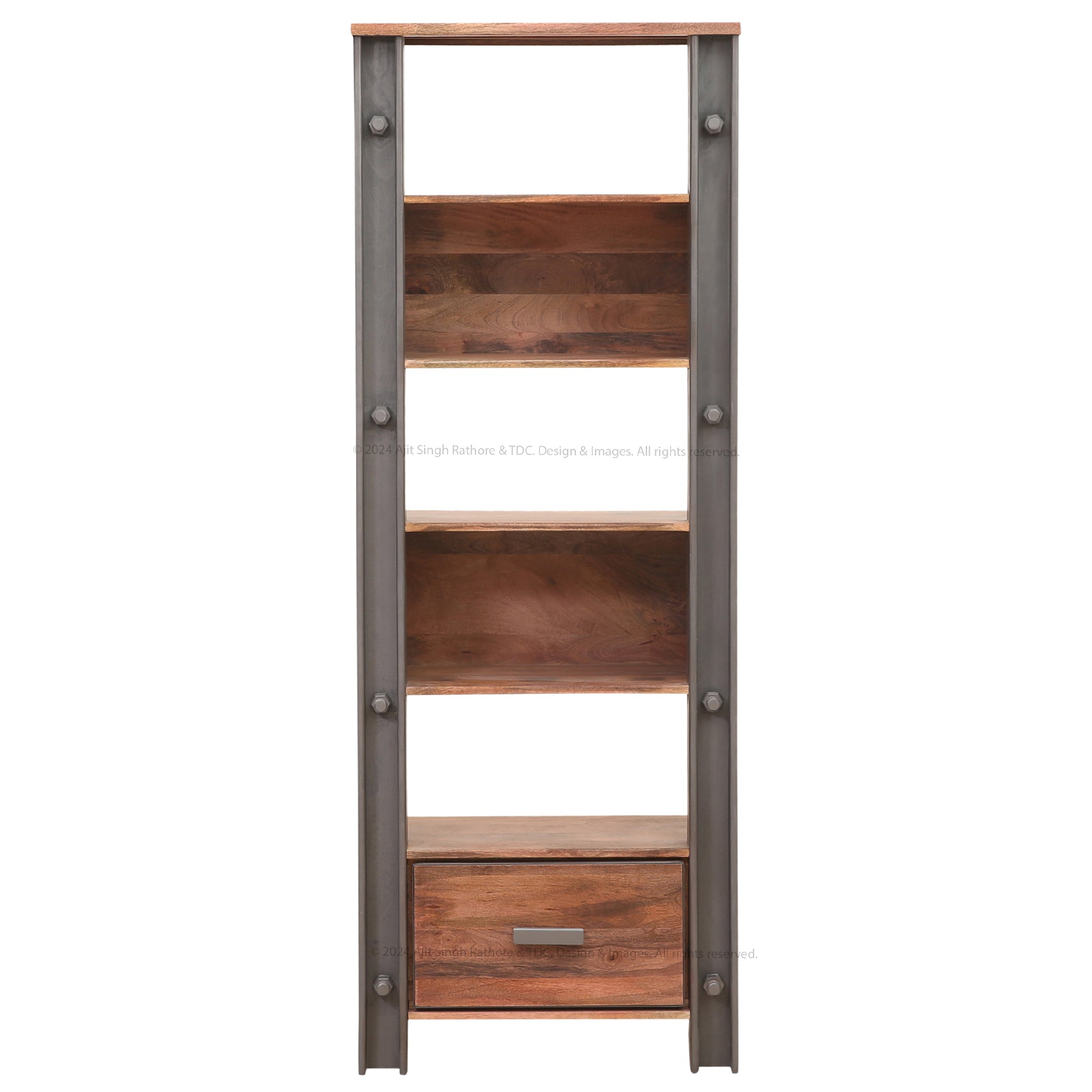 Montclair Solid Wood Industrial Charm Bookshelf