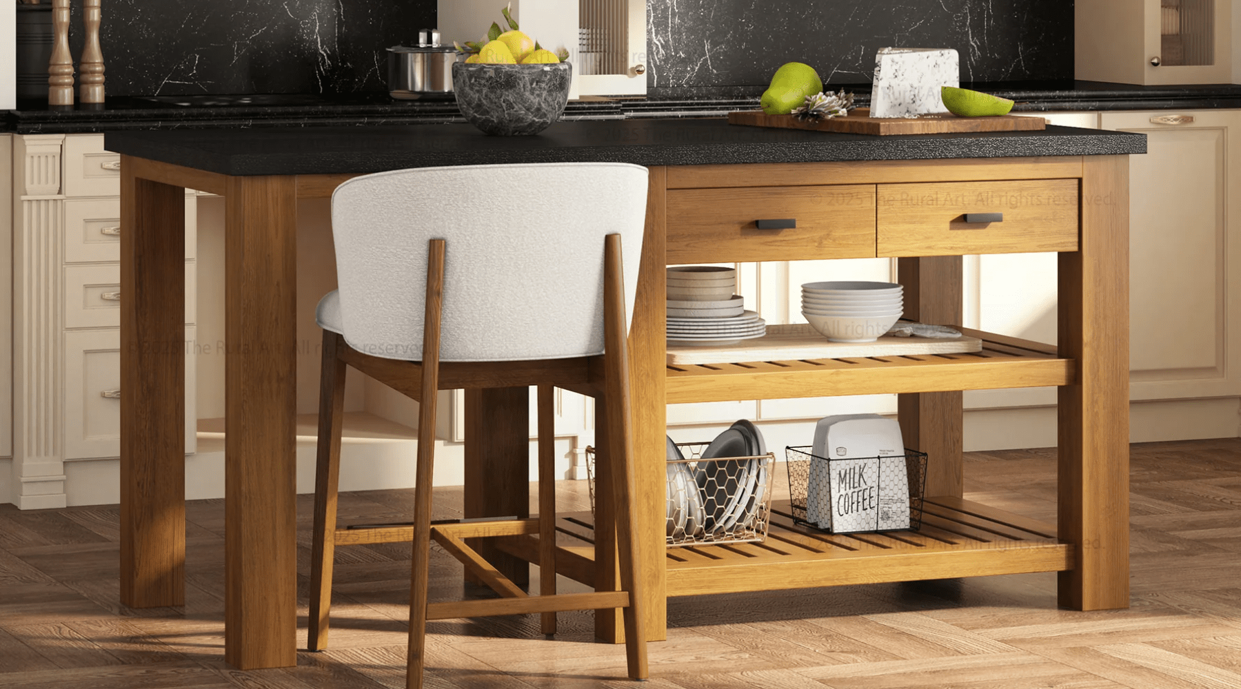 One Kitchen Island That Replaced a Dining Table, a Bar, and a Cabinet