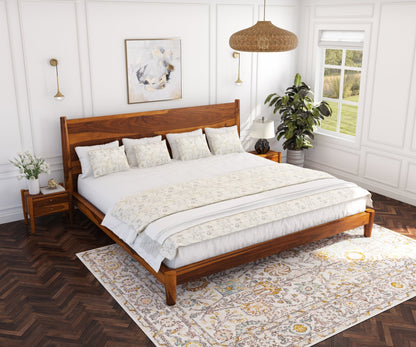 Searcy Solid Wood Platform Bed with Headboard &amp; Slats