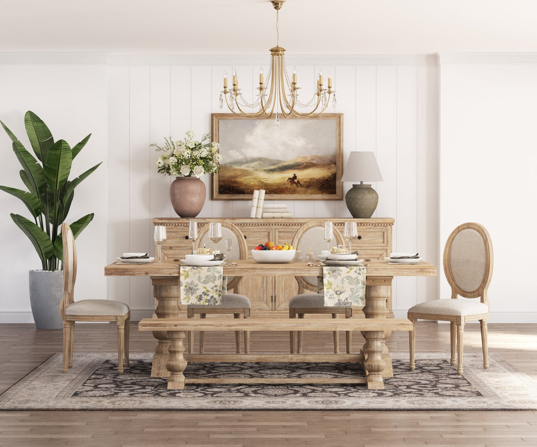 Crossett Solid Wood Dining Table Set with Upholstered Chairs Optional Bench