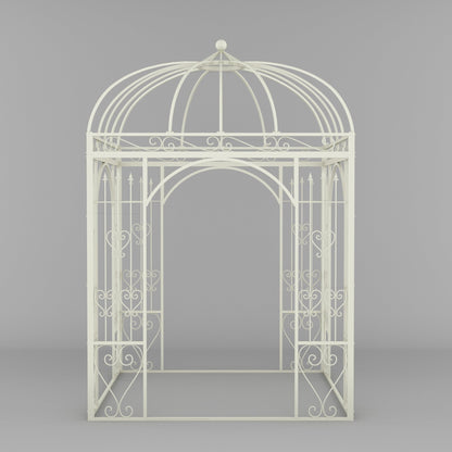 Ojai Ornate Wrought Iron Garden Gazebo with Domed Roof