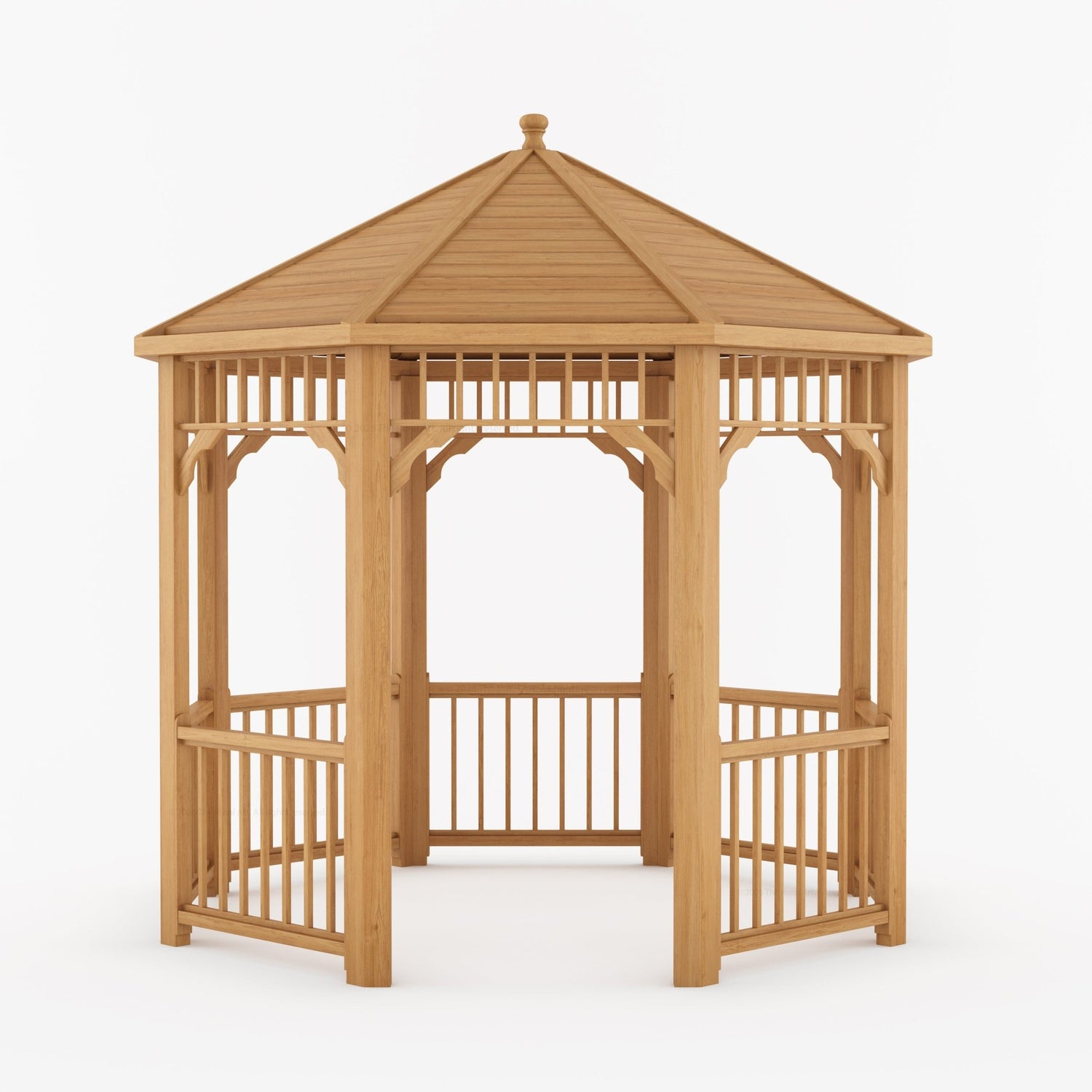 Bellingham 12ft Round Solid Teak Wood Outdoor Garden Gazebo
