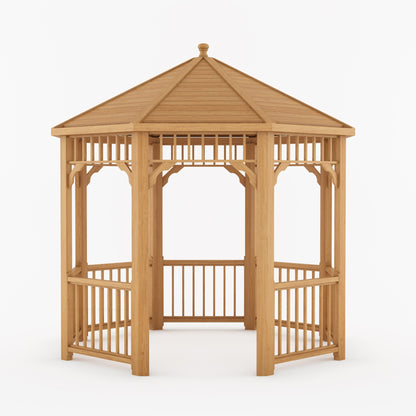 Bellingham 12ft Round Solid Teak Wood Outdoor Garden Gazebo