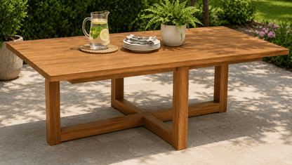 Decatur Solid Teak Wood Rectangular Coffee Table
