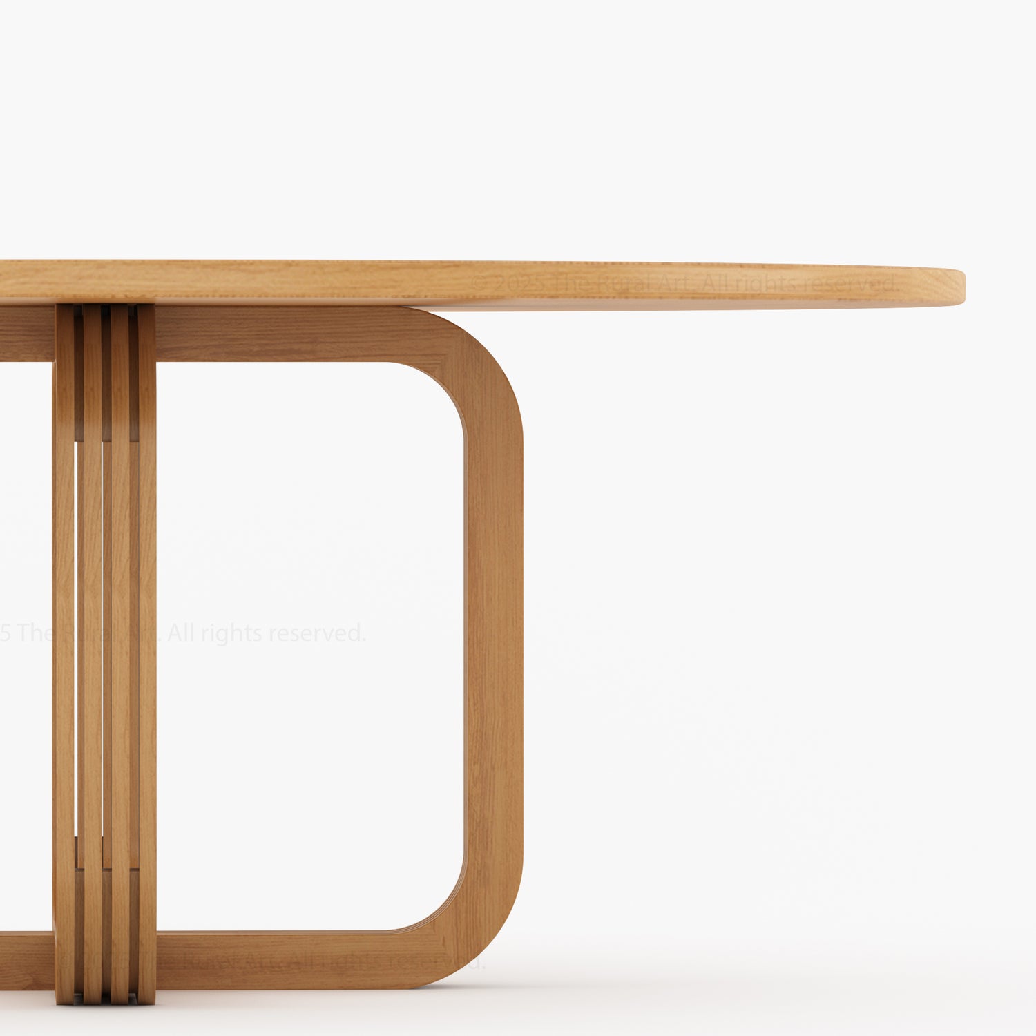 Marysville Pedestal Dining Table with Sculptural Curved-Leg Base