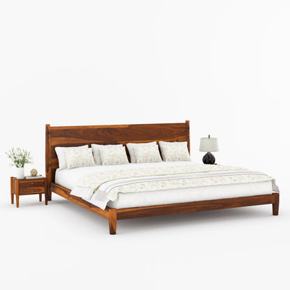 Searcy Solid Wood Platform Bed with Headboard &amp; Slats