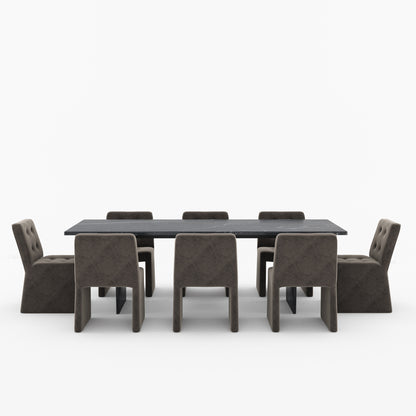 Sylacauga Architectural Noir Marble Dining Table