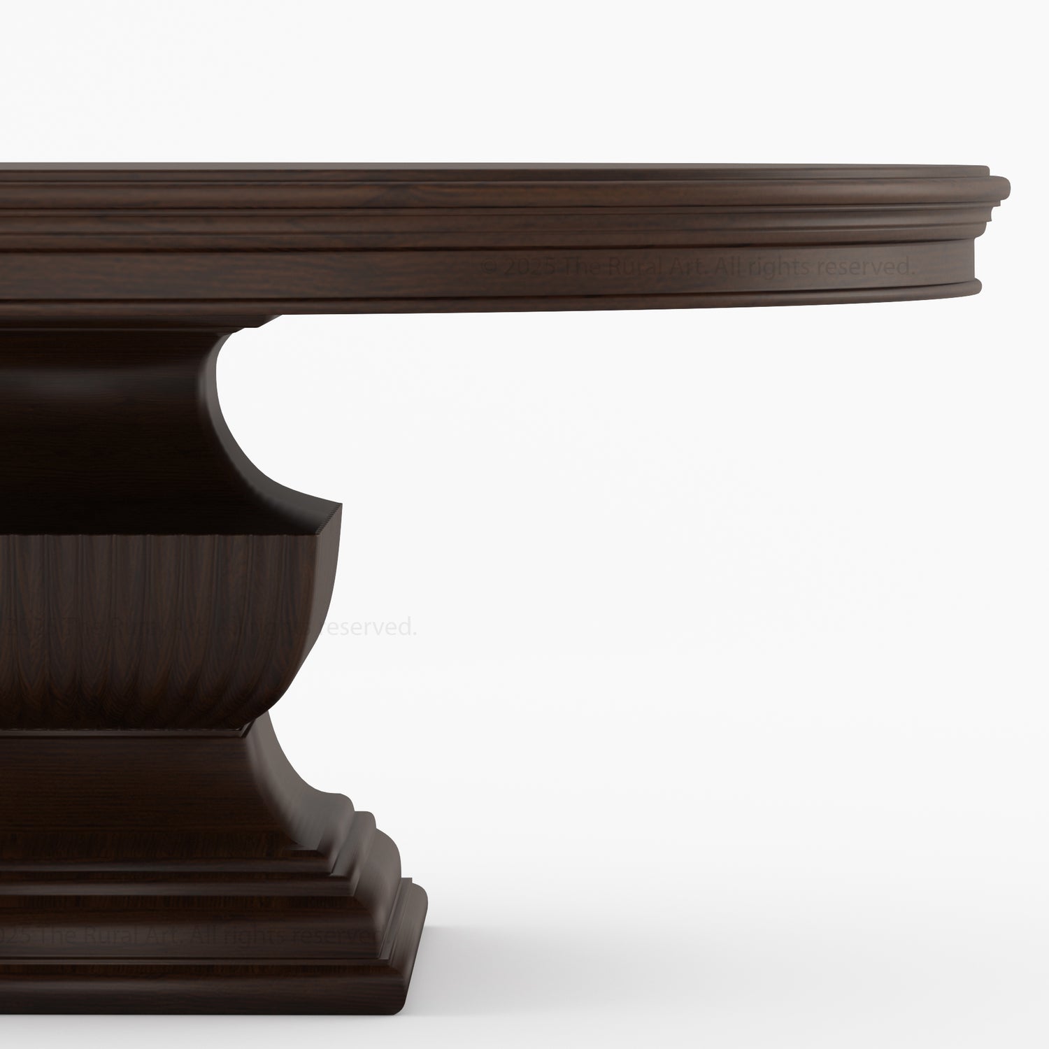 Scottsdale Round Pedestal Solid Wood Dining Table with Sculptural Pedestal