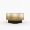 Round  Industrial Coffee Table With Brass Finish