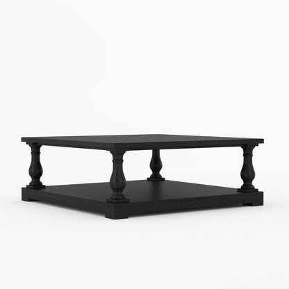 Eureka Modern Two-Tier Solid Wood Coffee Table