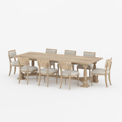 Monterey Solid Wood Dining Table &amp; Upholstered Chair Set