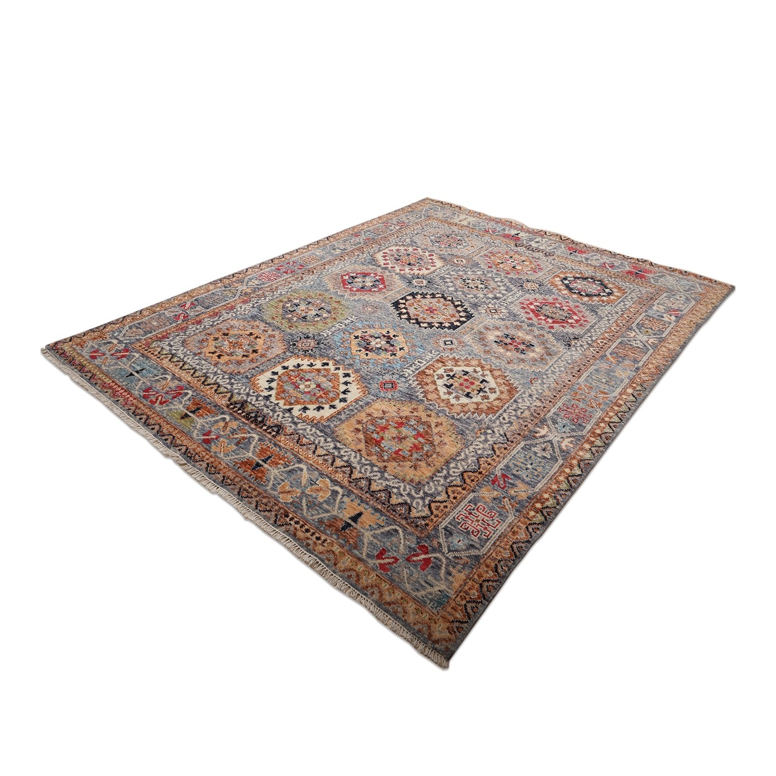 Tuscany Geometric Vintage Oushak Hand-Knotted Wool Rug