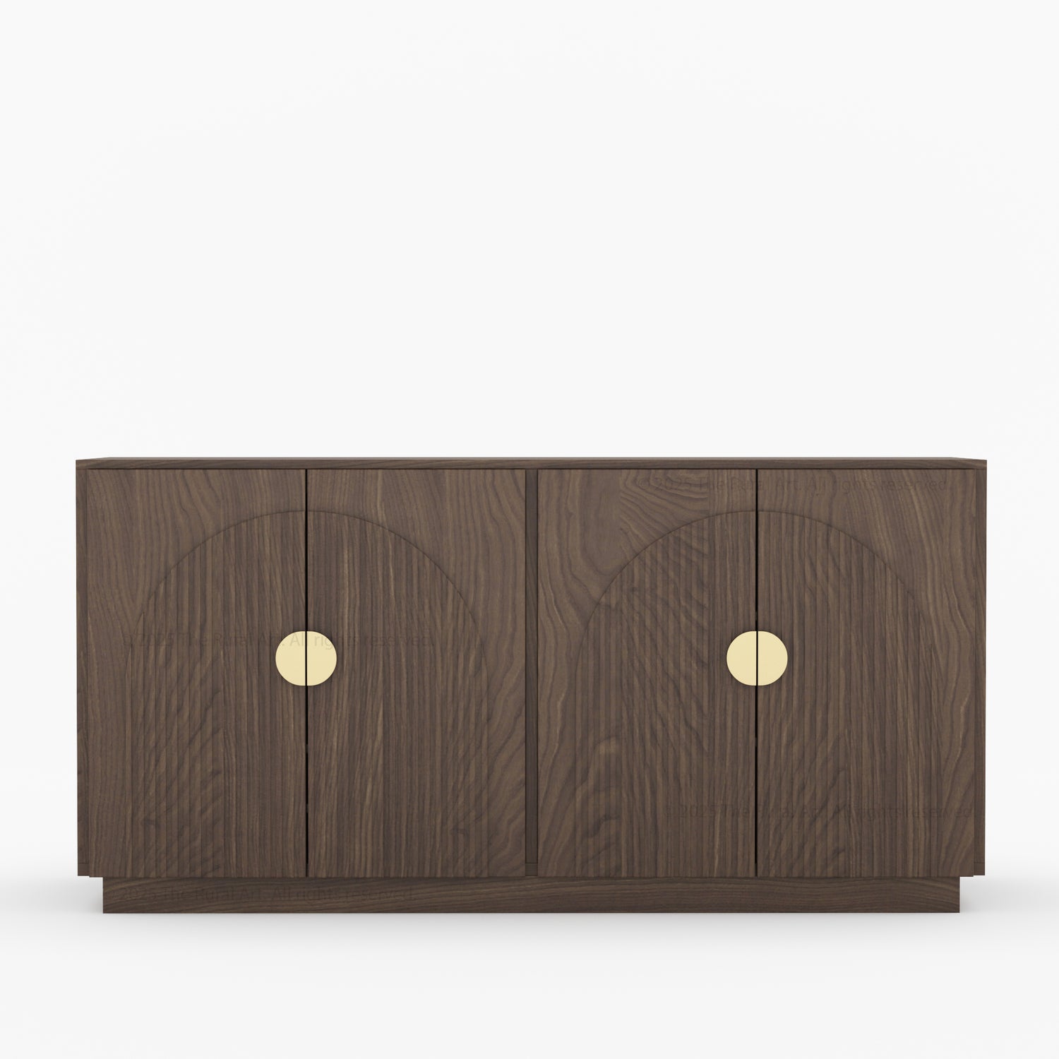 Clifton Fluted Arc-Front Solid Wood Wine Bar Sideboard