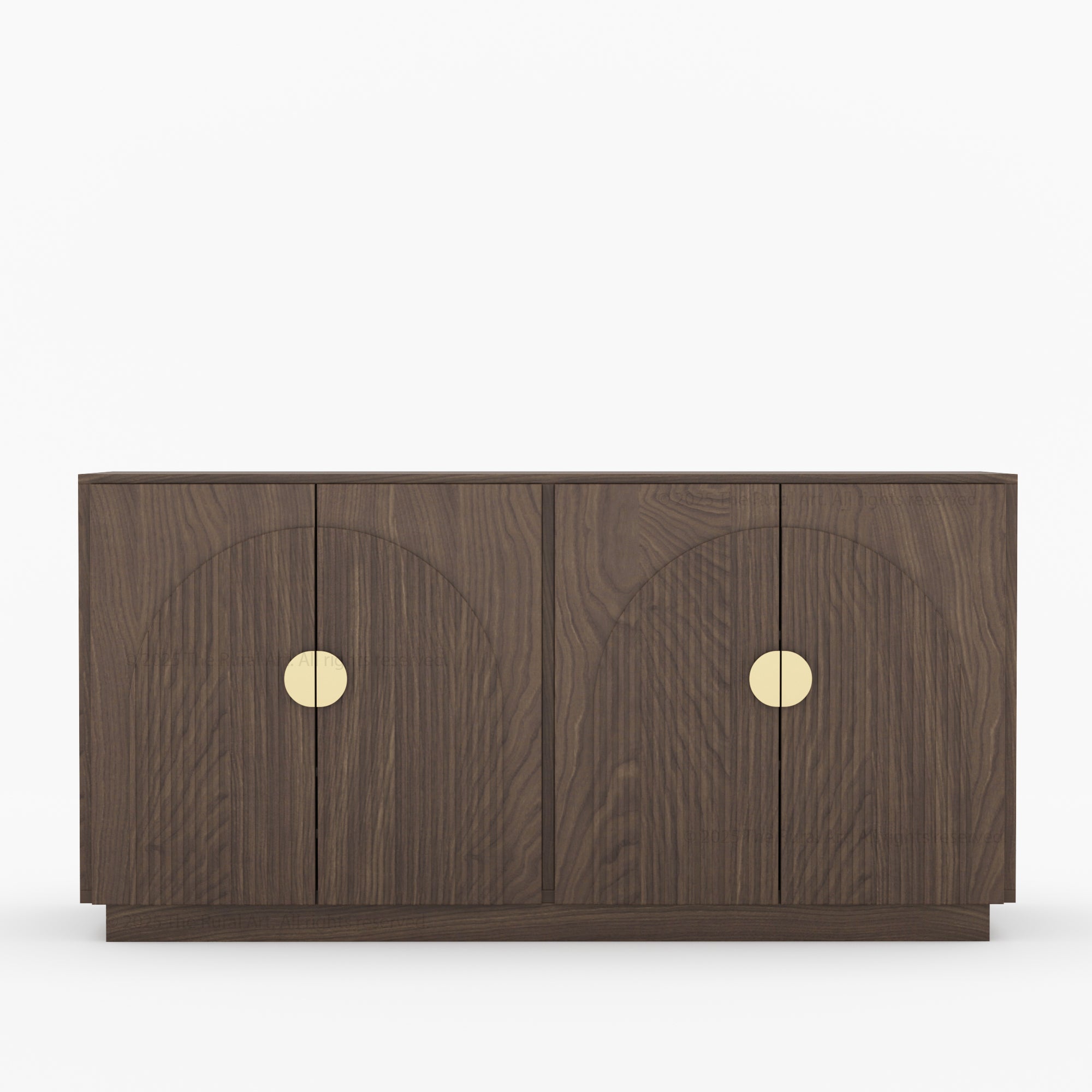 Clifton Fluted Arc-Front Solid Wood Wine Bar Sideboard