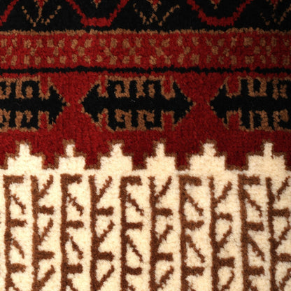 Sedona Hand-Knotted Wool Tribal Rug – Cream &amp; Rust | Medium Pile Mild Soft Finish