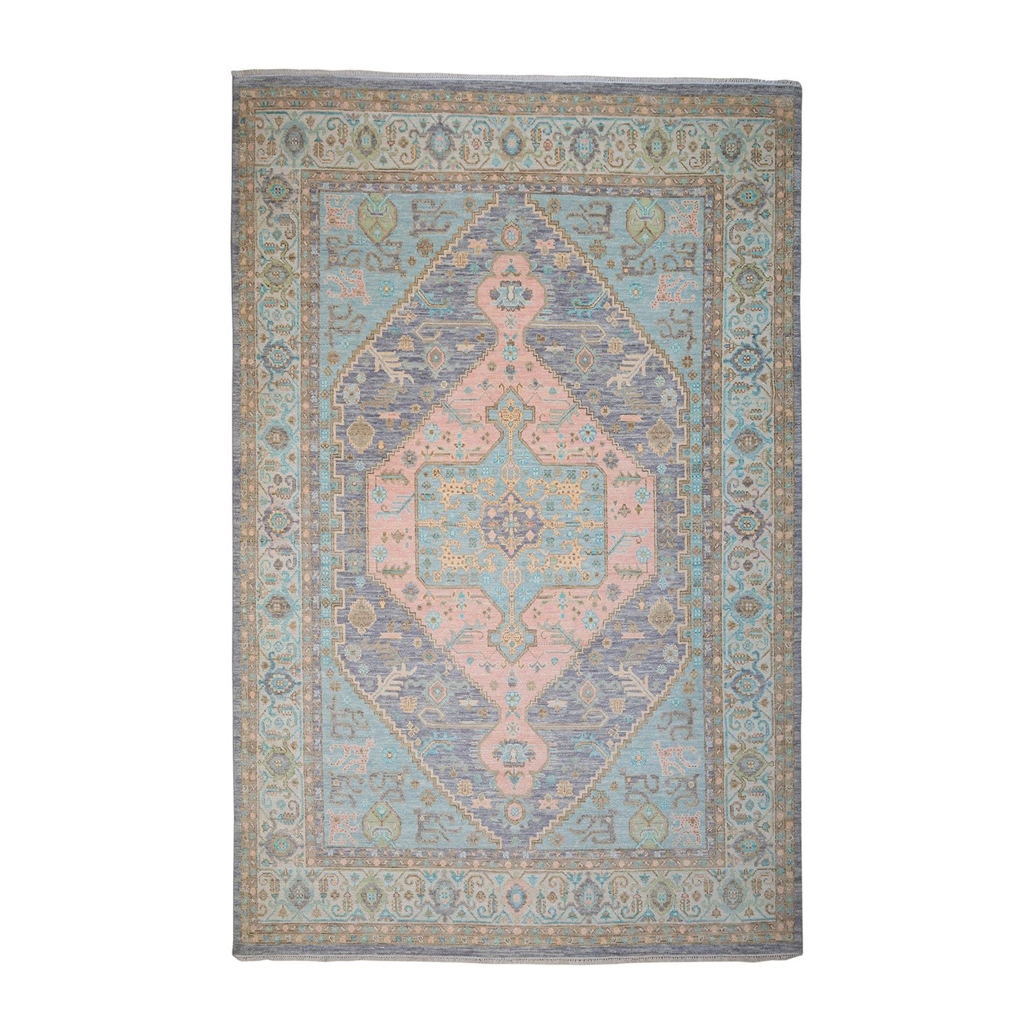 Marseille Vintage Oushak Hand-Knotted Wool Rug