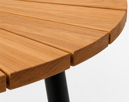 Davis Sunburst Solid Wood Round Dining Table