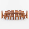 Clermont Large Dining Table and Chair Set Rustic Solid Wood