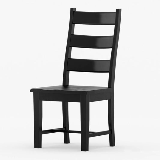 Nottingham Dining Chair Chic Black Ladder Back Solid Wood