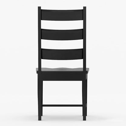Nottingham Dining Chair Chic Black Ladder Back Solid Wood