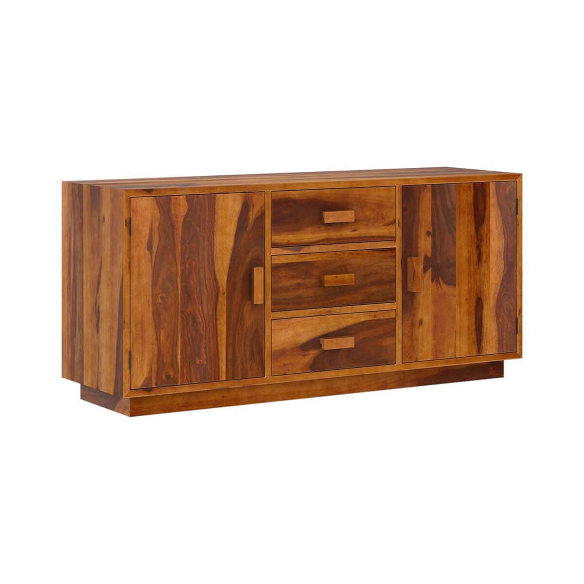 Stockholm Rustic Solid Wood 2 Cabinet 3 Drawer Large Sideboard