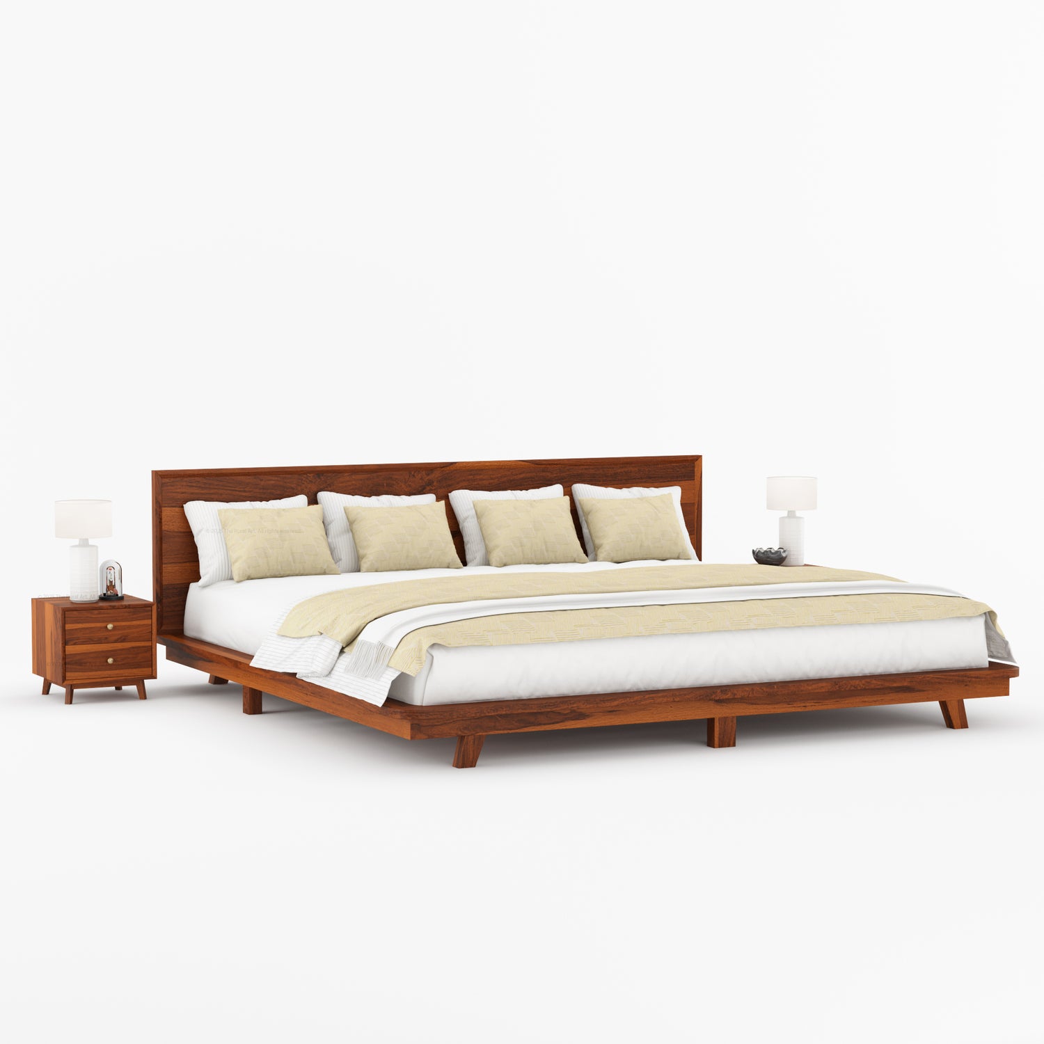 Berkeley Solid Wood Platform Bed with Headboard