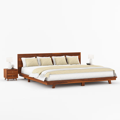 Berkeley Solid Wood Platform Bed with Headboard