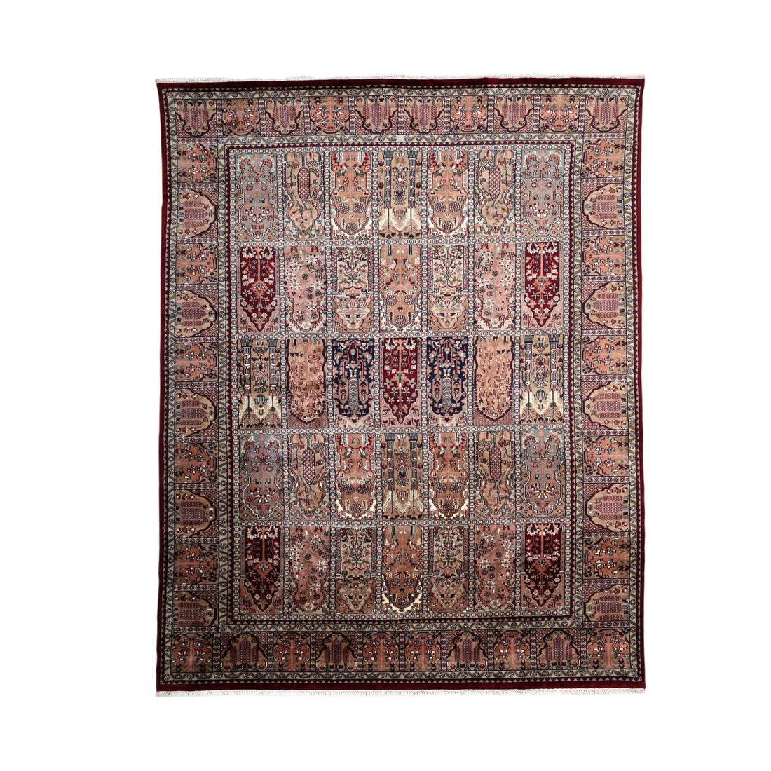 Bozeman Hand-Knotted Wool Oriental Rug – Dusty Rose, Crimson & Ivory