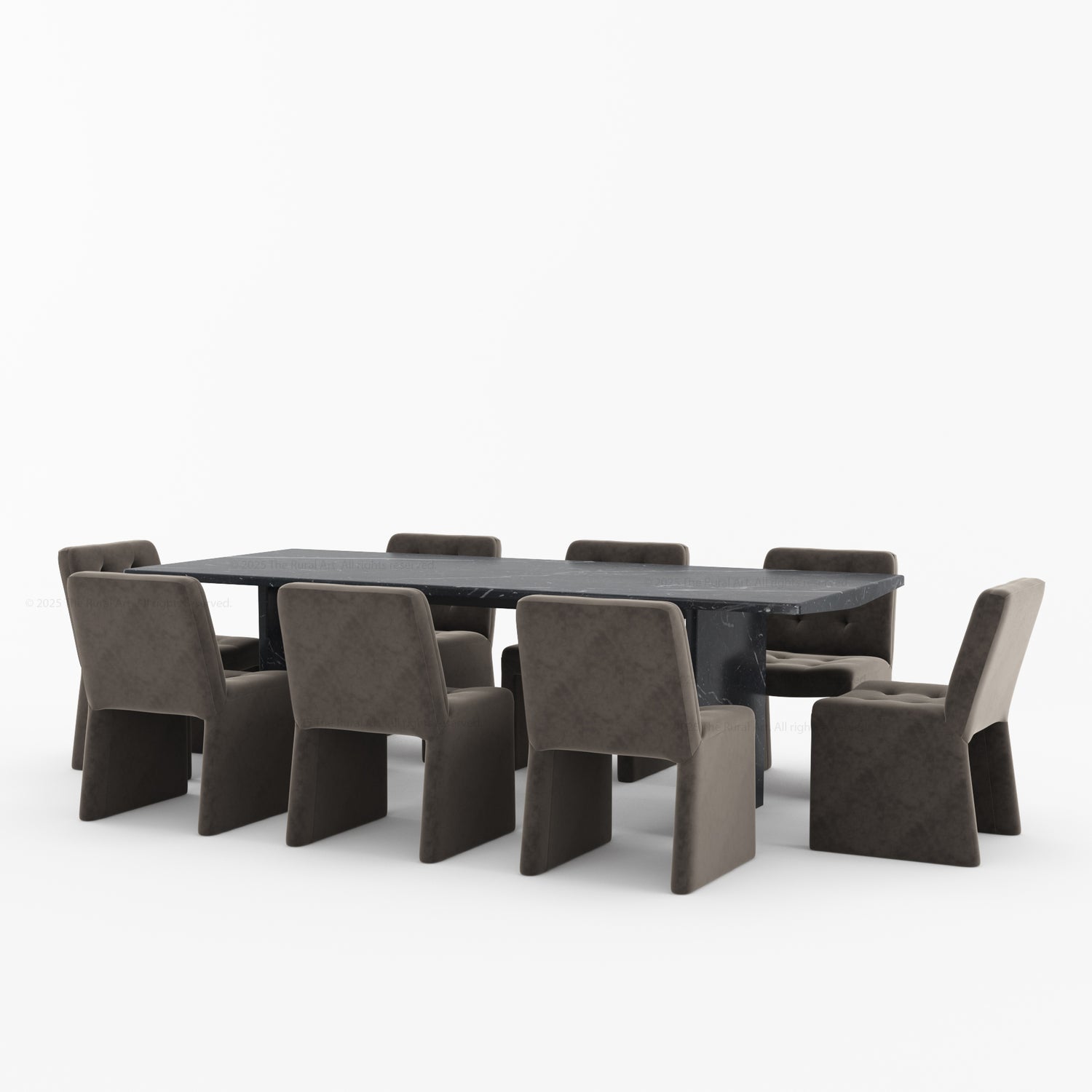 Sylacauga Marble Dining Table &amp; Upholstered Chair Set