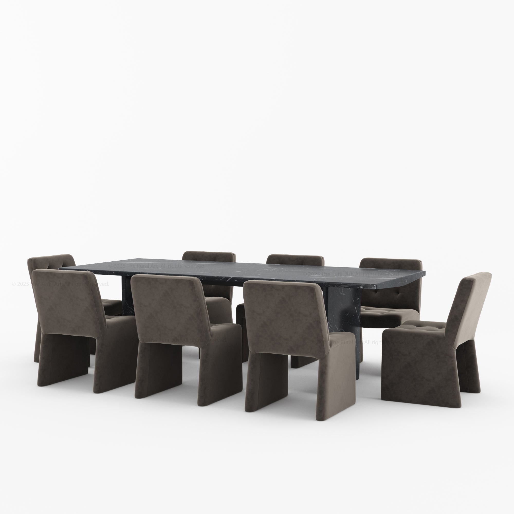 Sylacauga Marble Dining Table &amp; Upholstered Chair Set