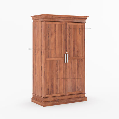 Melinda Solid Wood Bar Cabinet with Storage &amp; Wine Rack