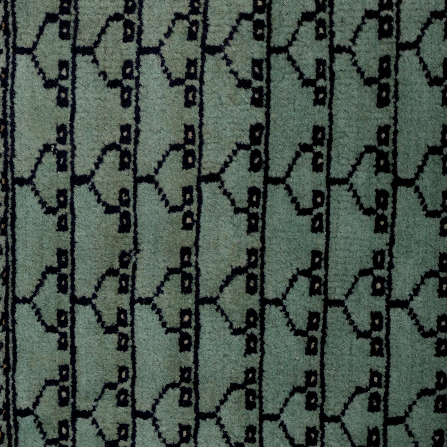Aspen Hand-Knotted Wool Tribal Rug – Sage Green &amp; Charcoal | Medium Pile Mild Soft Finish