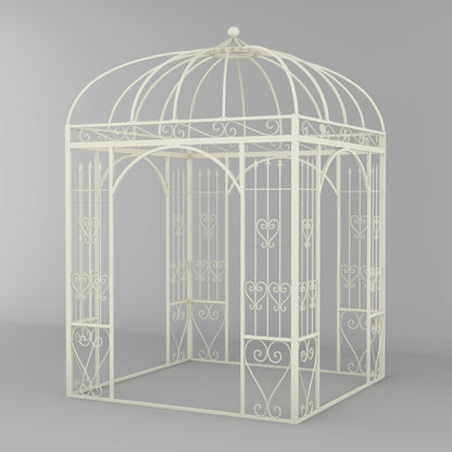 Ojai Ornate Wrought Iron Garden Gazebo with Domed Roof