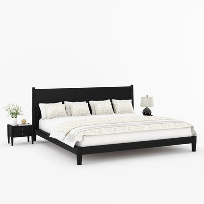 Searcy Solid Wood Platform Bed with Headboard &amp; Slats