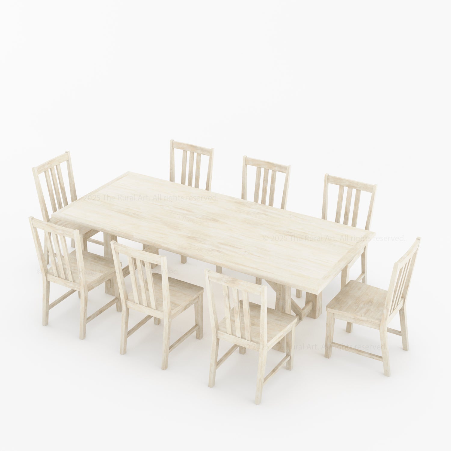 Shelbyville Solid Wood Farmhouse Dining Table with Trestle Base