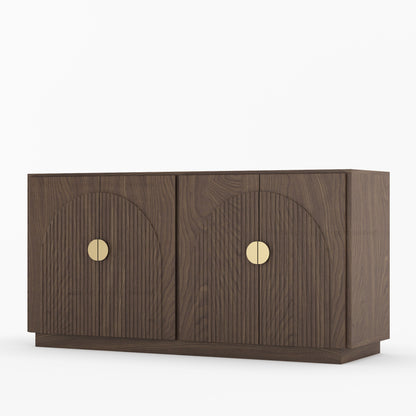 Clifton Fluted Arc-Front Solid Wood Wine Bar Sideboard