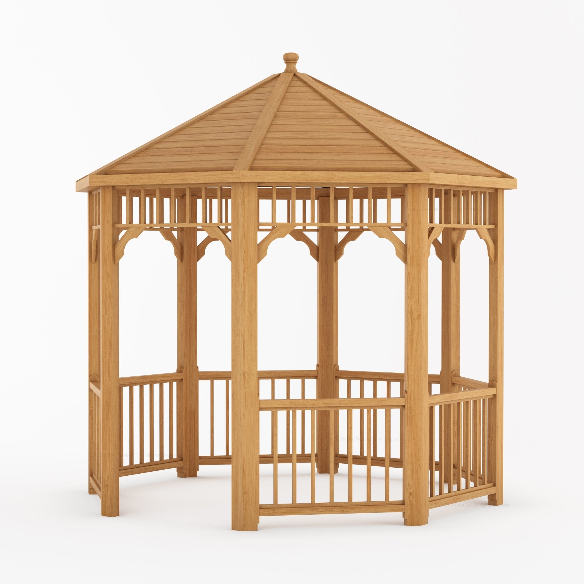 Bellingham 12ft Round Solid Teak Wood Outdoor Garden Gazebo