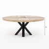 Johnson Rustic Solid Wood 2 Tone Round Dining Table