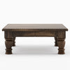 Canton Rustic Solid Wood Traditional Large  Square Coffee Table