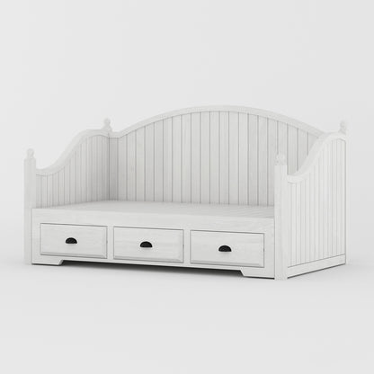 Thionville Twin Solid Wood 3 Drawers Trundle Daybed