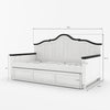 Girona Solid Wood Modern Farmhouse Twin Daybed With Popup Trundle