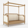 Oviedo Daybed w Canopy Rustic Solid Wood Upholstered Back Twin