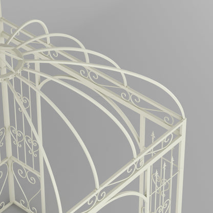 Ojai Ornate Wrought Iron Garden Gazebo with Domed Roof