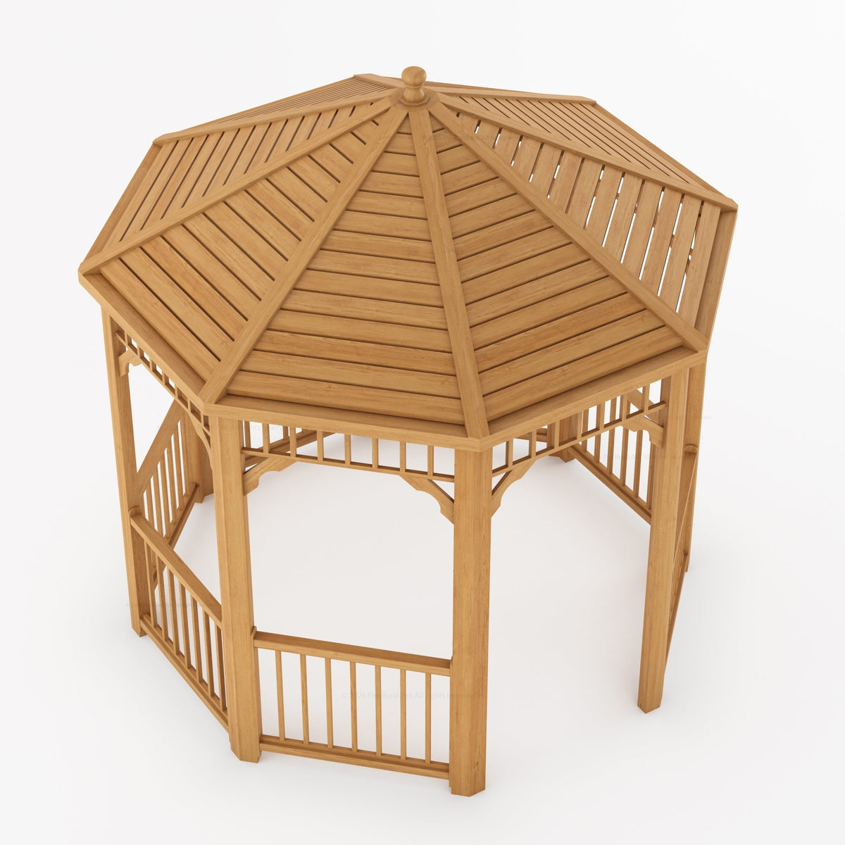 Bellingham 12ft Round Solid Teak Wood Outdoor Garden Gazebo